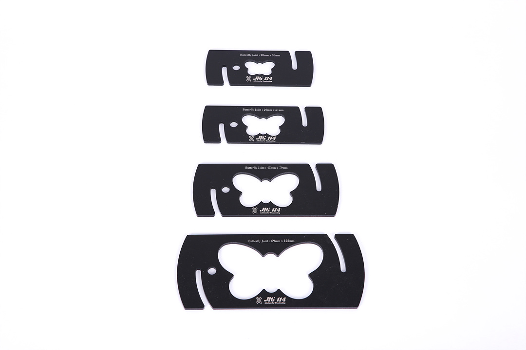 [JIG114] Butterfly Joint Template 4Pcs (나비 장부 템플릿4종 세트)